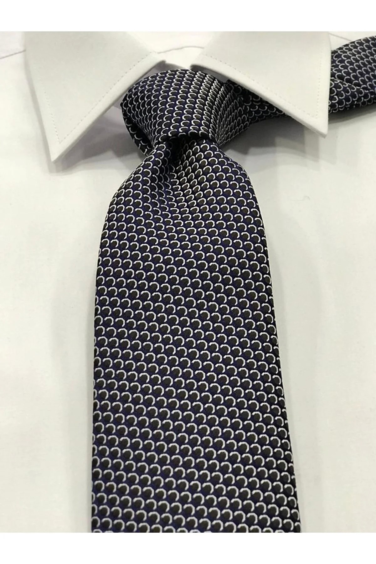 کراوات بافته شده آبی خاکستری پیر کاردین